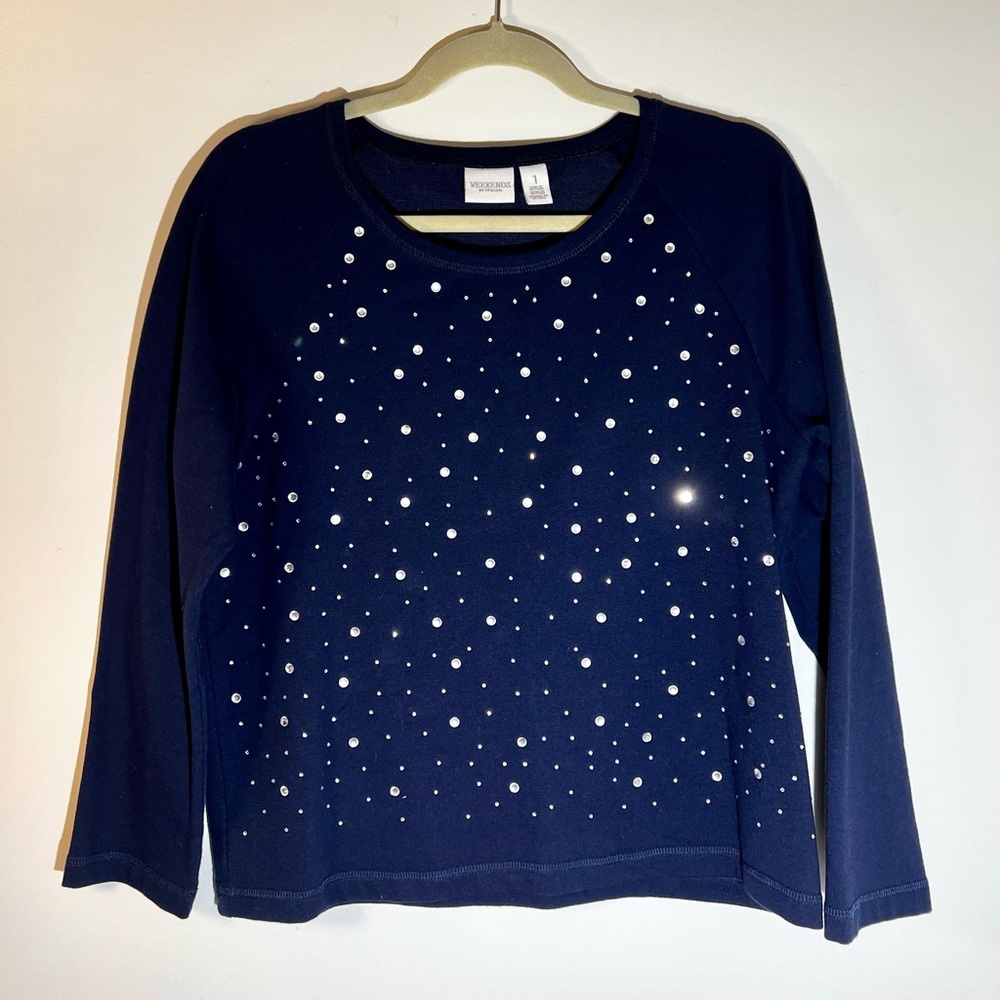 Weekender by Chico’s Long Sleeve Embellished Top